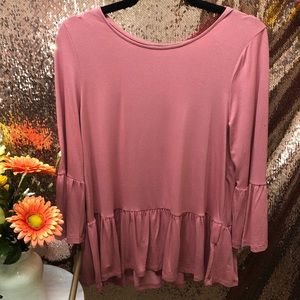 🆕Alison Andrews Mauve Pink Flare Shirt